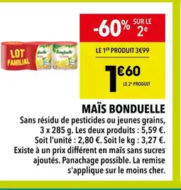 Supeco Bonduelle Maïs offre