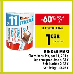 Supeco Kinder Kinder Maxi offre