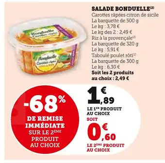 Super U BONDUELLE Salade offre
