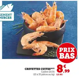 Super U Crevettes Cuites offre