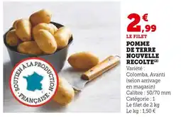 Super U Pomme de terre nouvelle récolte offre
