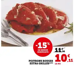 Super U Poivrons rouges extra grillés offre