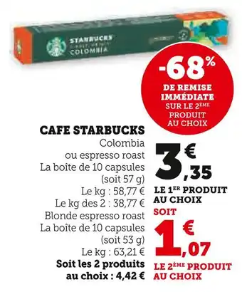 Super U STARBUCKS Café offre