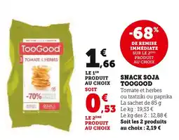 Super U TOOGOOD Snack Soja offre