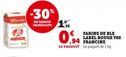 Super U FRANCINE Farine de ble label rouge T65 offre