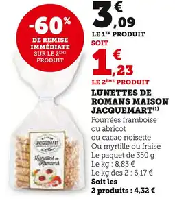 Super U Maison Jacquemart Lunettes de Romans offre