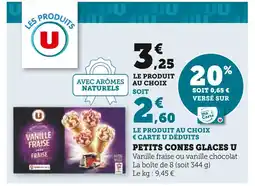 Super U U Petits cones glaces U offre