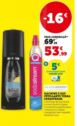 Super U SODASTREAM Machine à eau pétillante Terra offre