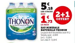 U Express THONON EAU MINERALE NATURELLE offre
