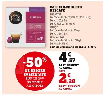 U Express NESCAFE Cafe Dolce Gusto offre