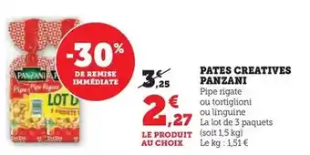 U Express Panzani - pates creatives offre