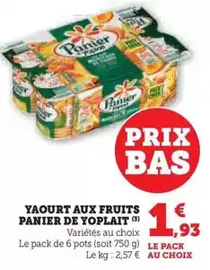 U Express Yoplait - yaourt aux fruits panier offre