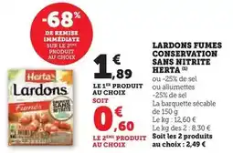 U Express Herta - lardons fumes conservation sans nitrite offre