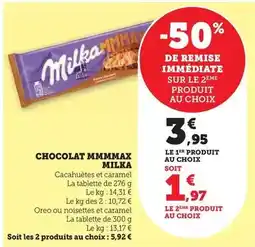 U Express Milka - chocolat mmmmax offre