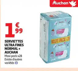 Auchan AUCHAN Serviettes ultra fines normal offre