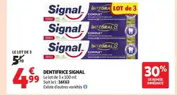 Auchan SIGNAL Dentifrice offre