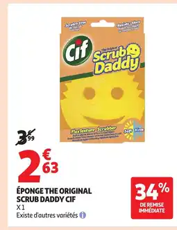 Auchan CIF Éponge the original scrub daddy offre