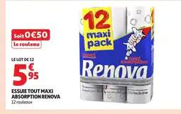 Auchan RENOVA Essuie tout maxi absorption offre