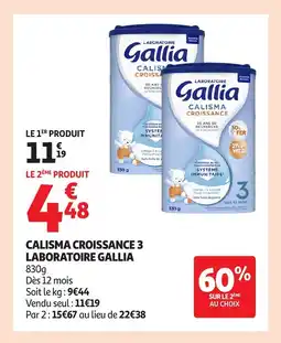 Auchan LABORATOIRE GALLIA Calisma croissance 3 offre