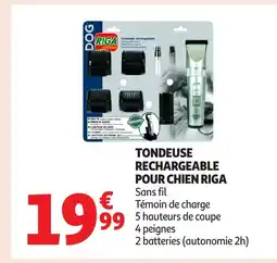 Auchan RIGA Tondeuse rechargeable pour chien offre