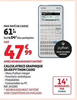 Auchan Calculatrice graphique offre