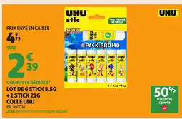 Auchan UHU Lot de stick offre