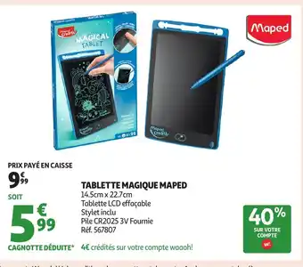 Auchan MAPED Tablette magique offre