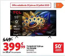 Auchan TCL TV QLED 55" 55C69B offre