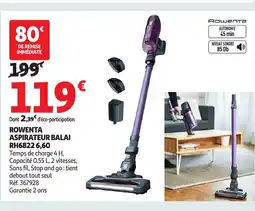 Auchan ROWENTA Aspirateur balai offre