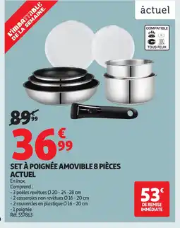 Auchan ACTUEL Set à poignée amovible 8 pièces offre