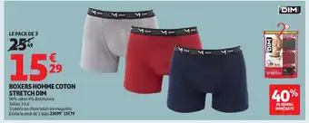 Auchan DIM Boxers homme coton stretch offre
