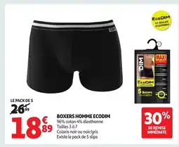 Auchan Boxers homme ecodim offre