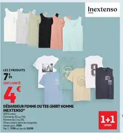 Auchan DIM Débardeur femme ou tee-shirt homme offre