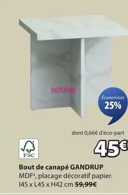 JYSK GANDRUP Bout de canapé offre