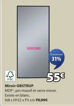 JYSK OBSTRUP Miroir offre