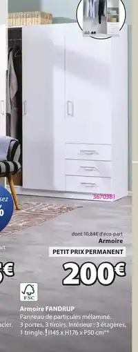 JYSK FANDRUP Armoire offre