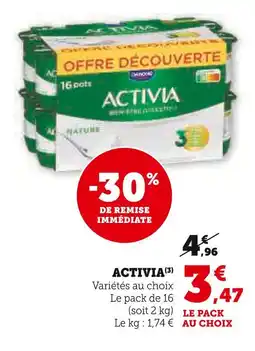 Super U Activia offre