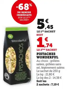 Super U WONDERFUL Pistaches offre
