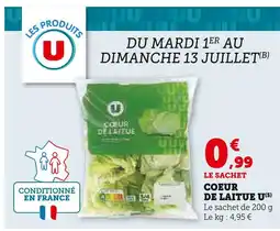 Super U U Coeur de laitue offre