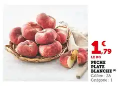 Super U Peche plate blanche offre