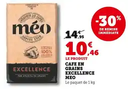 Super U Méo Cafe en grains excellence offre