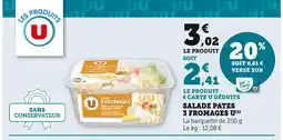 Super U U Salade pates 3 fromages offre