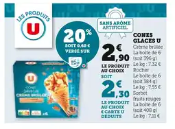 U Express U Cones glaces offre