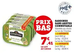 U Express CONNETABLE Sardines sans aretes offre