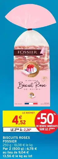 Intermarché Biscuits roses fossier offre