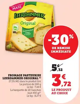 Bi1 Fromage pasteurise leerdammer original offre