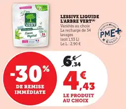 Bi1 Lessive liquide l'arbre vert offre