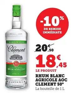 Bi1 Rhum blanc agricole aoc clement offre