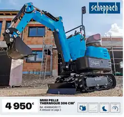 Brico Dépôt SCHEPPACH Mini pelle thermique offre