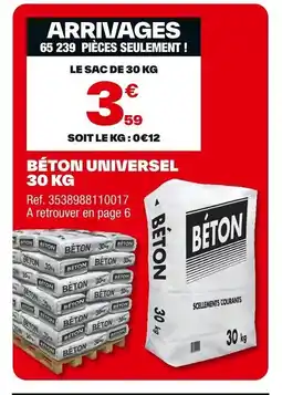 Brico Dépôt Béton universel offre